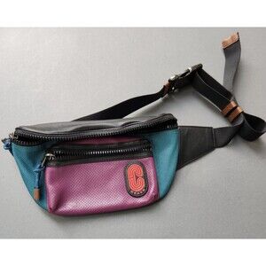Coach Belt Bag Fanny Pack Colorblock 89907 Terrain Eggplant Multi